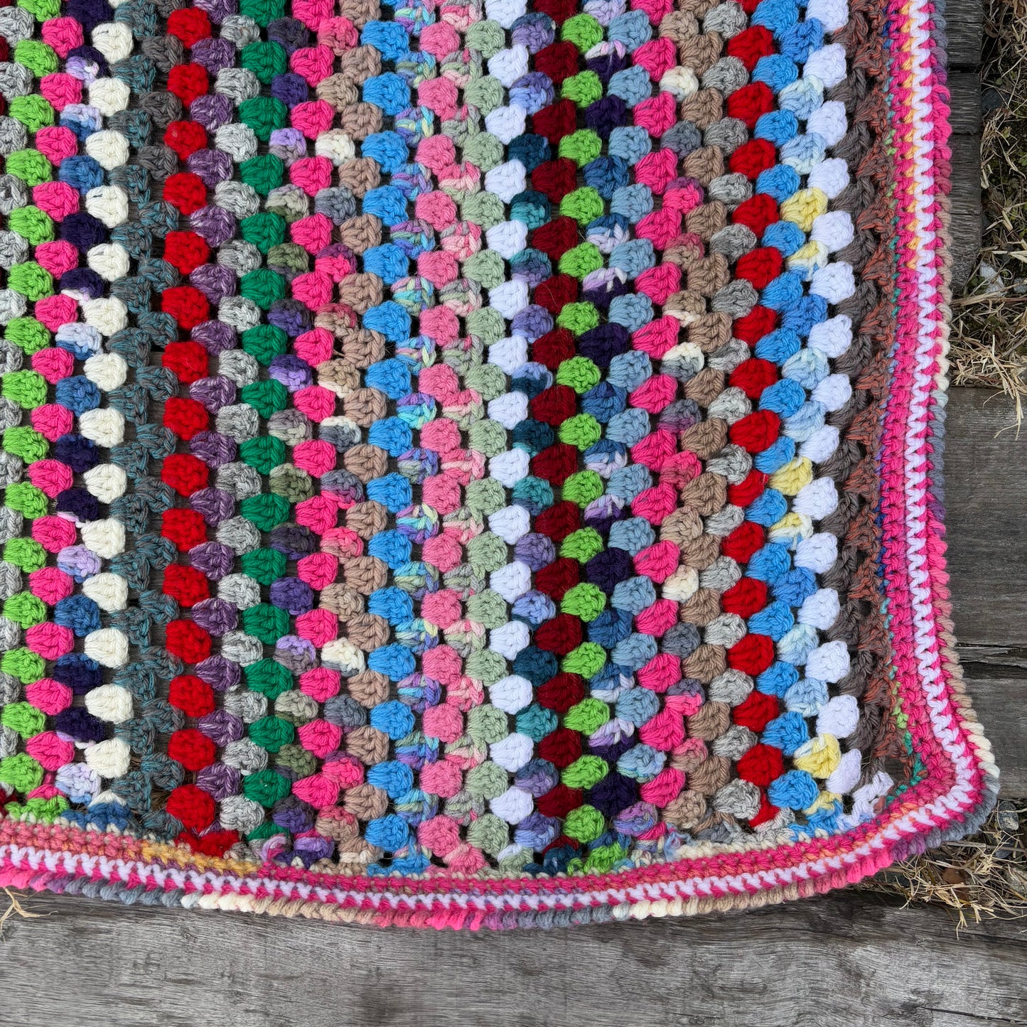 【USA vintage】granny blanket colorful
