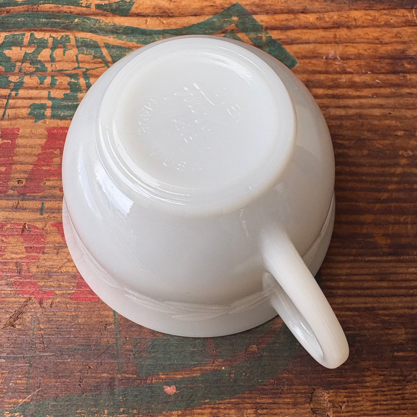 【USA vintage】Fire-King Grey Laurel Cup & Saucer