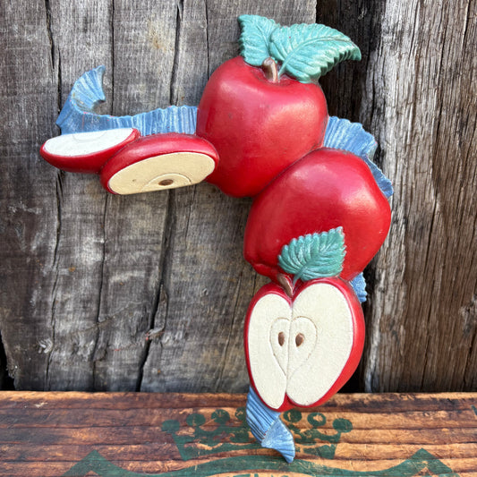 【USA Vintage】 HOMCO Apple Ribbon Wall deco