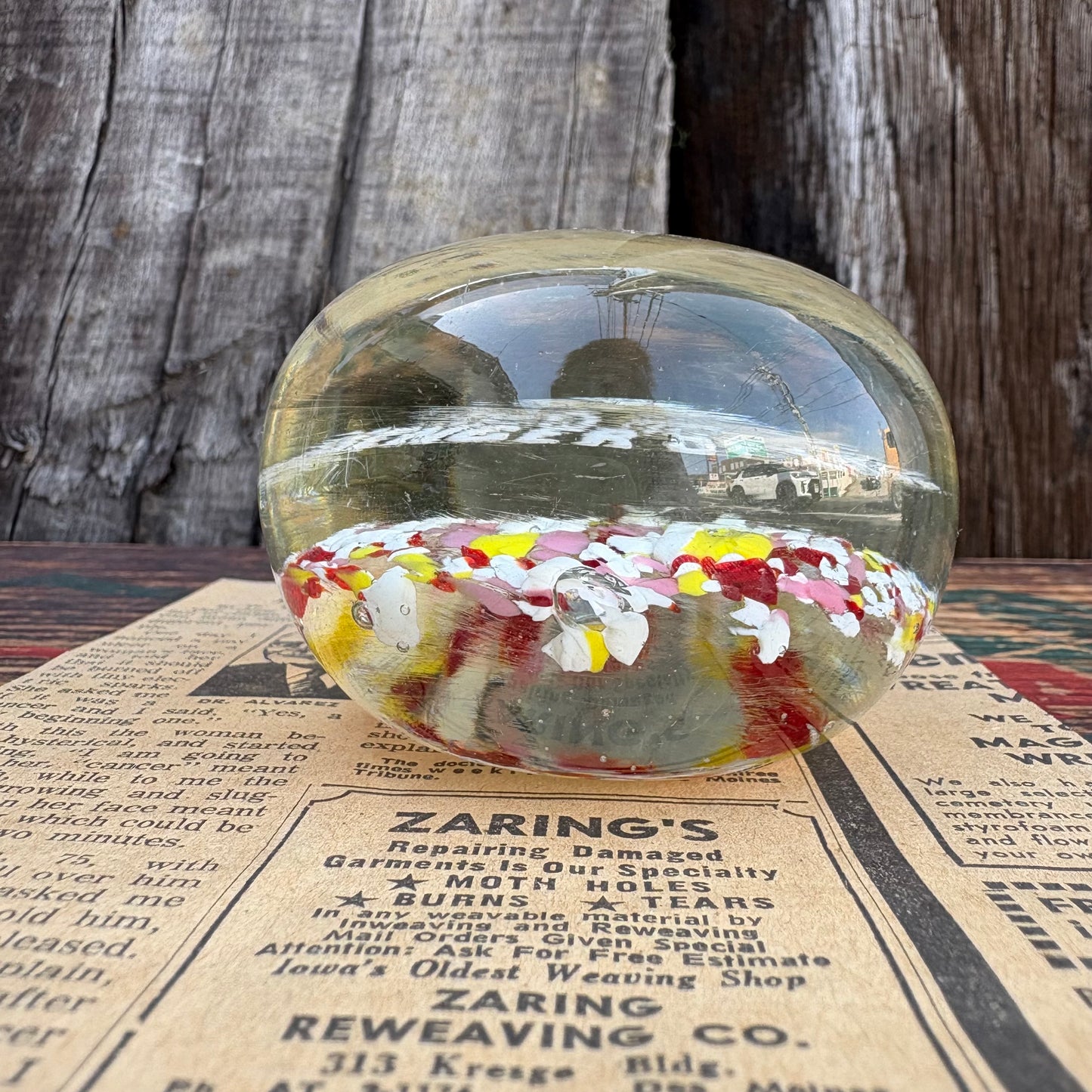 【USA vintage】 Art Glass Paperweight