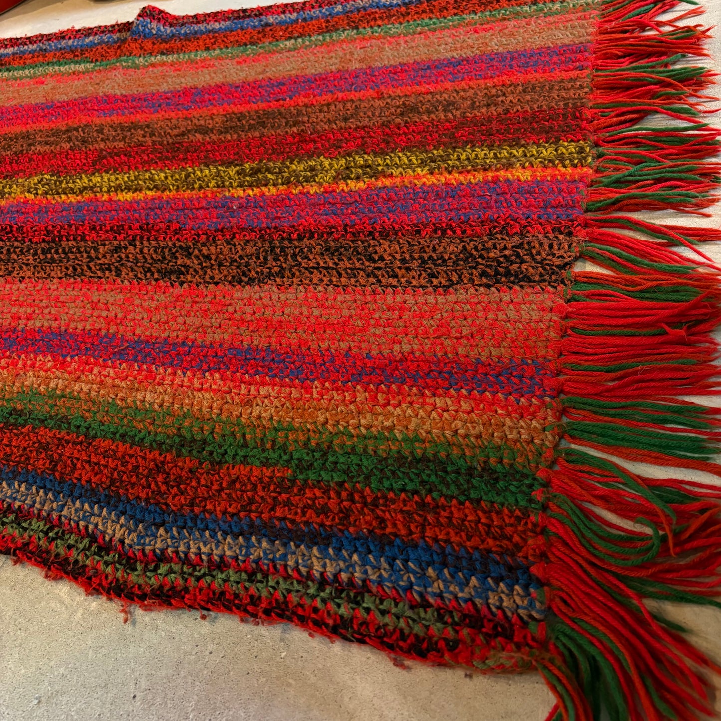 【USA vintage】granny blanket rug