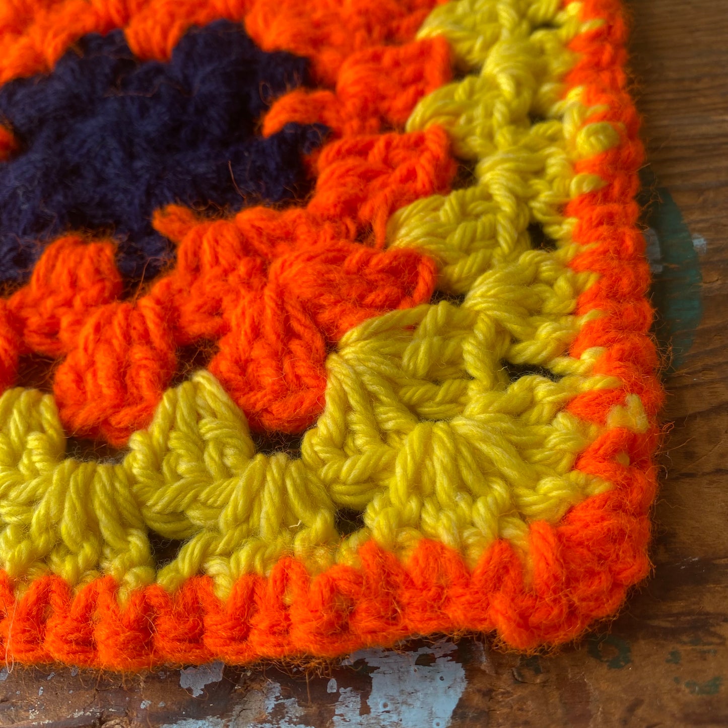 【USA vintage】granny square mini rug