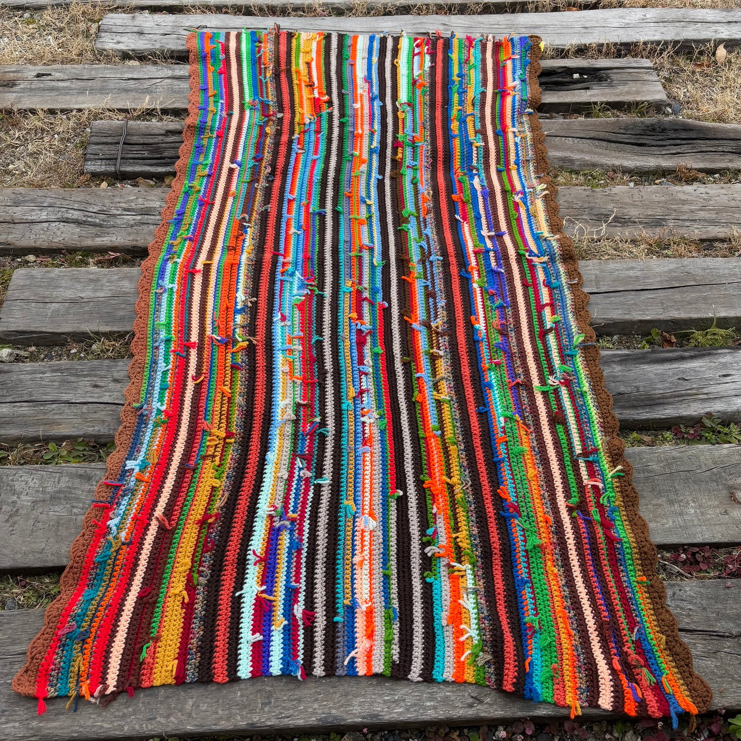 【USA vintage】granny blanket colorful