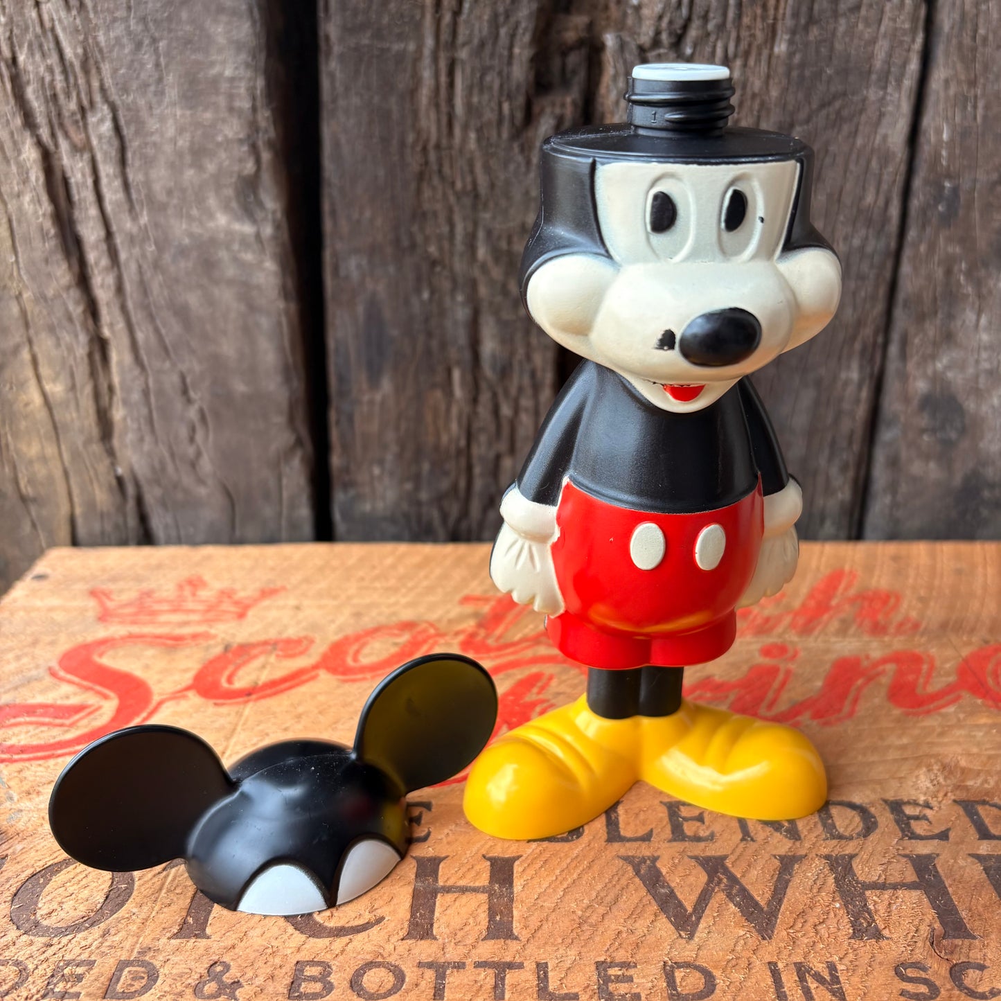【1970s USA vintage】AVON Mickey Mouse Bubble Bath Bottle