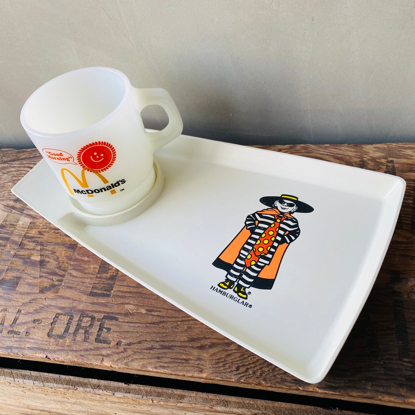 【70s vintage】McDonald Plastic Tray Hamburglar