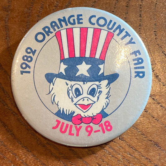【1982 USA vintage】缶バッジ ORANGE COUNTY