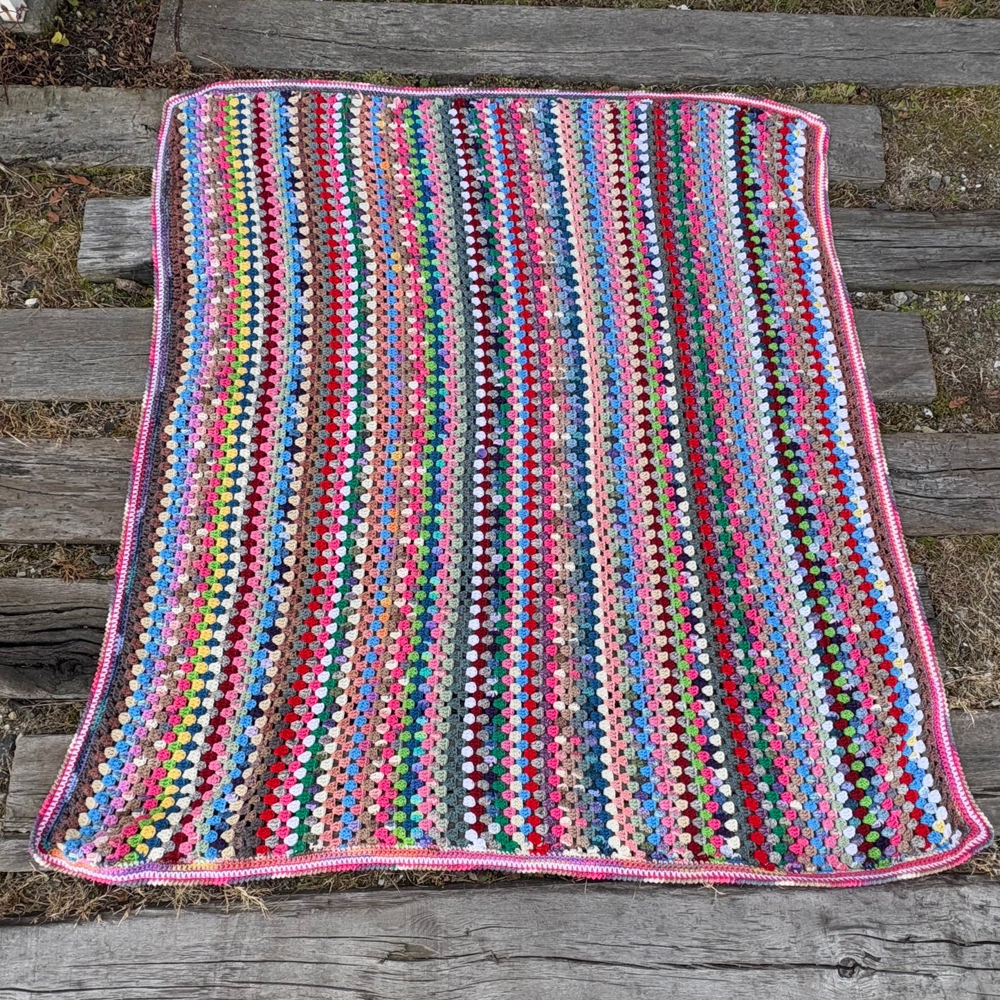【USA vintage】granny blanket colorful