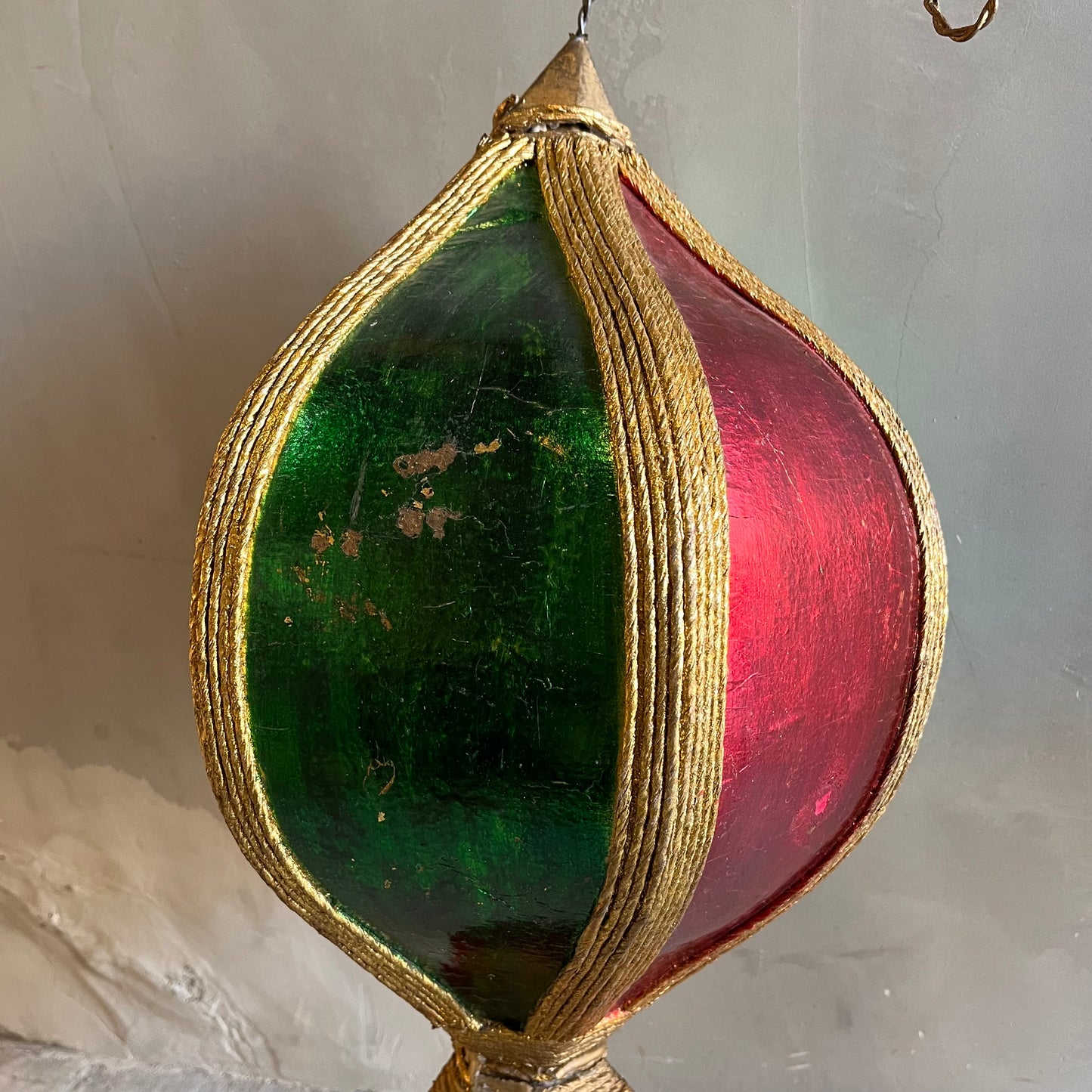 【USA vintage】 クリスマス ビッグ オーナメント Red & Green