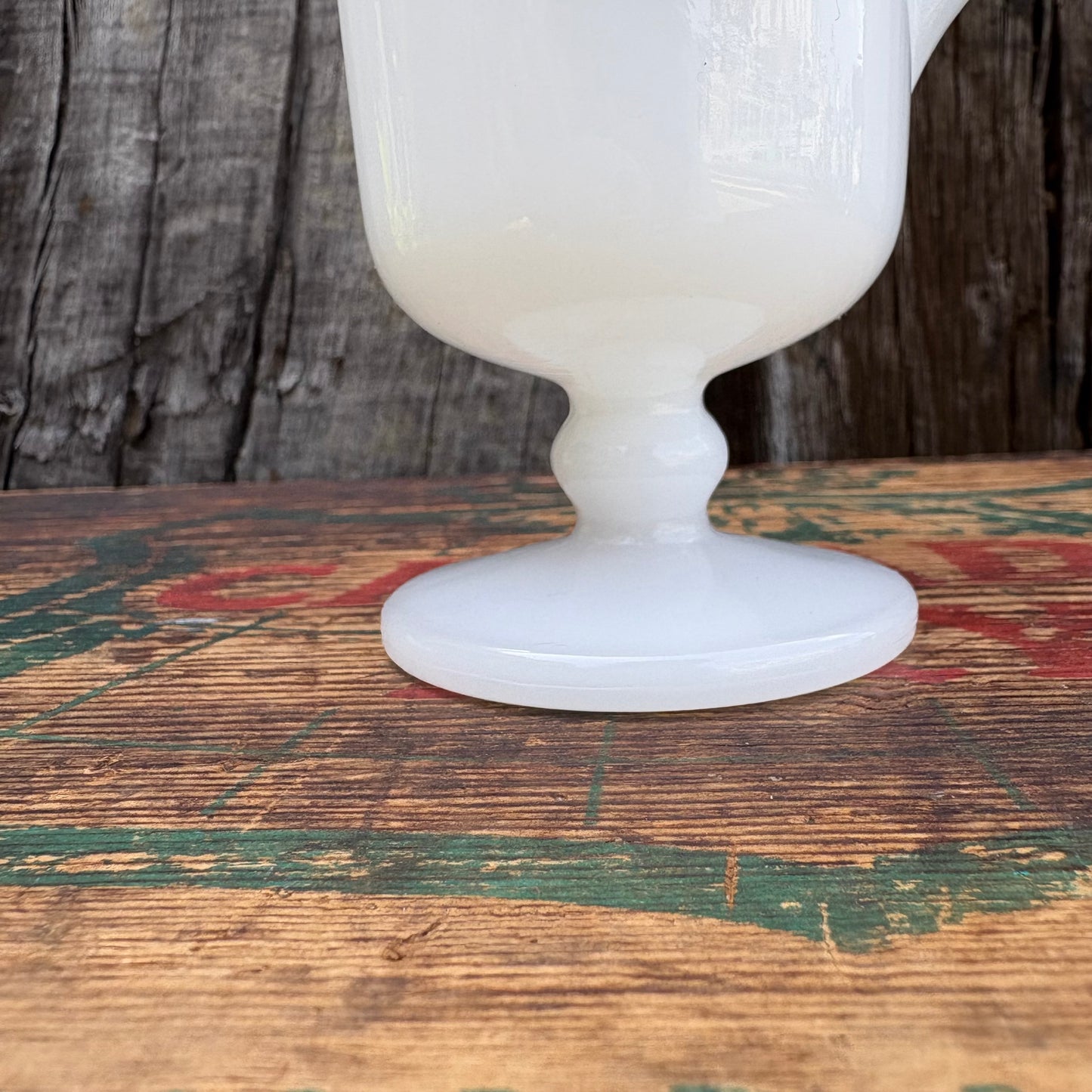 【1960s USA vintage】Footed Milk Glass Mug