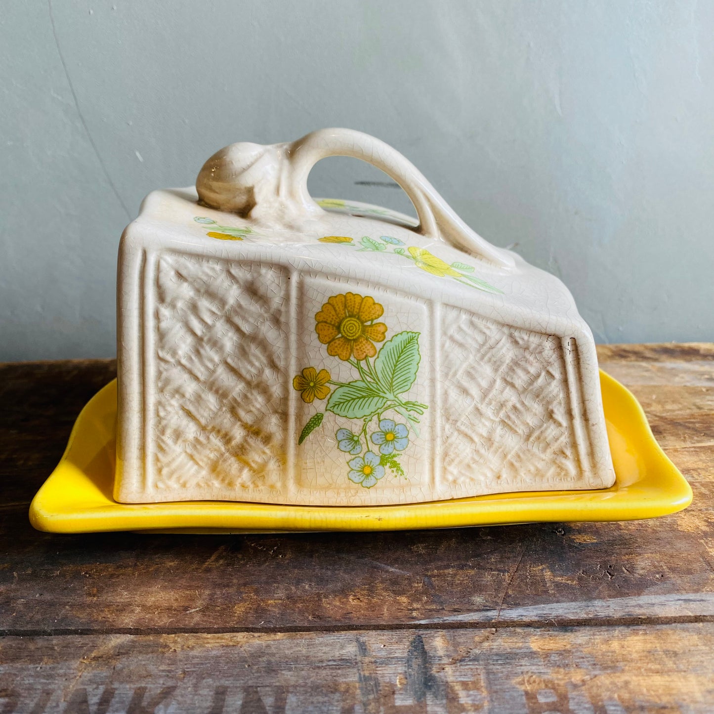 【vintage】cheese dish チーズディッシュ 皿