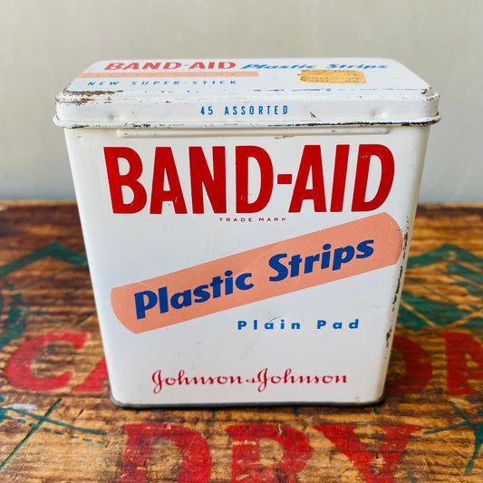 【1950s USA vintage】Johnson&Johnson BAND-AID tin can