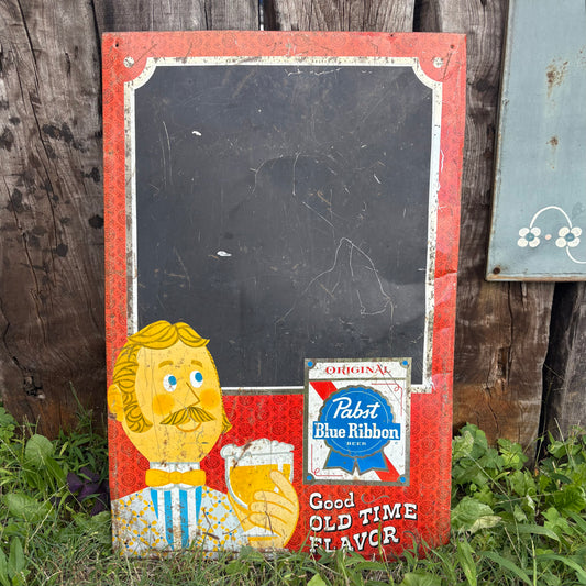 【1960s USA vintage】Pabst Blue Ribbon Beer Advertising Chalkboard