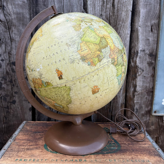 【USA vintage】 globe lamp