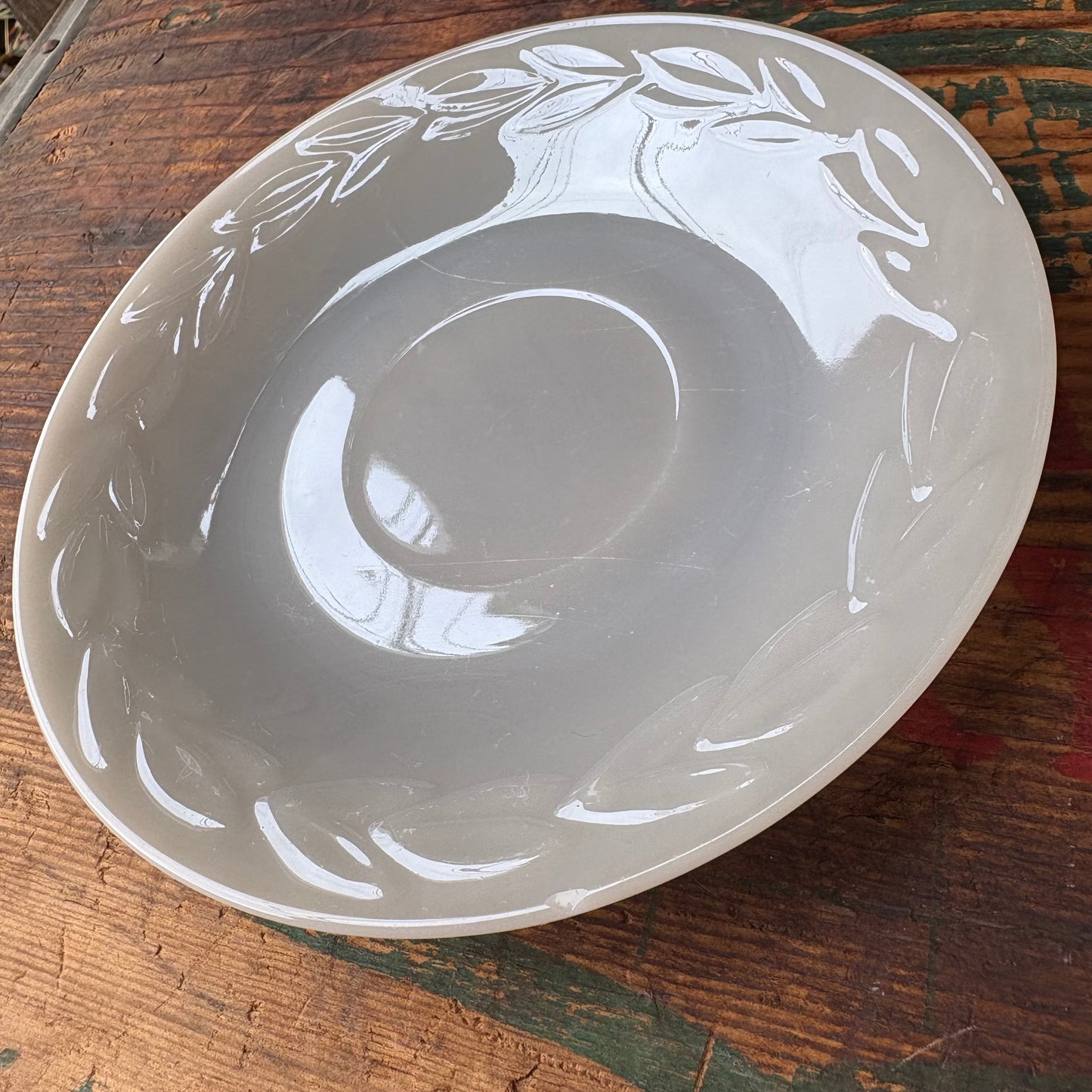 【USA vintage】Fire-King Grey Laurel Cup & Saucer