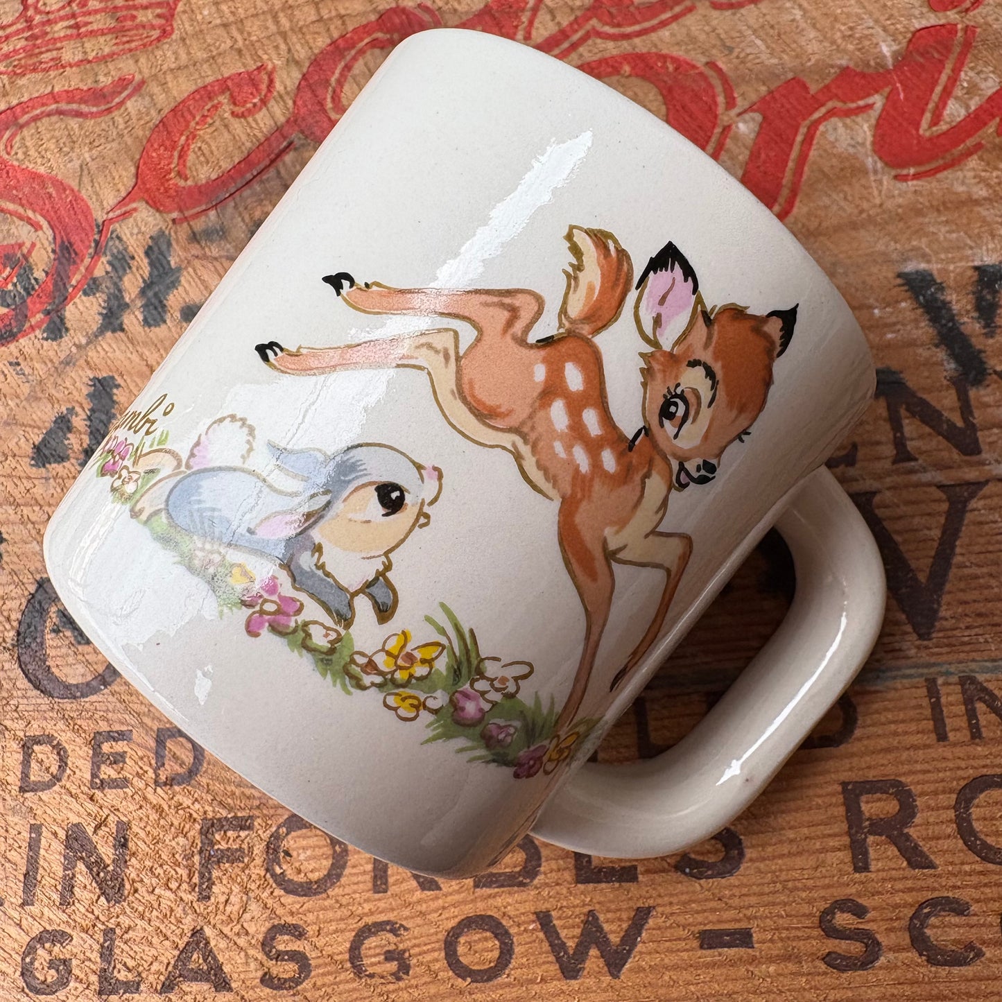 【1960s USA vintage】Disney Bambi Ceramic Mug