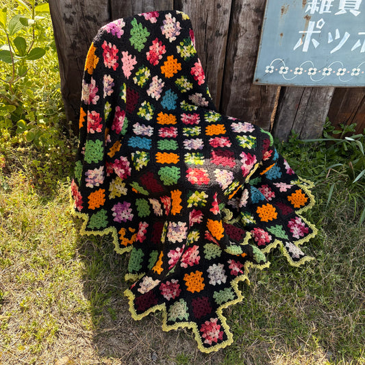 【USA vintage】Granny Square Blanket