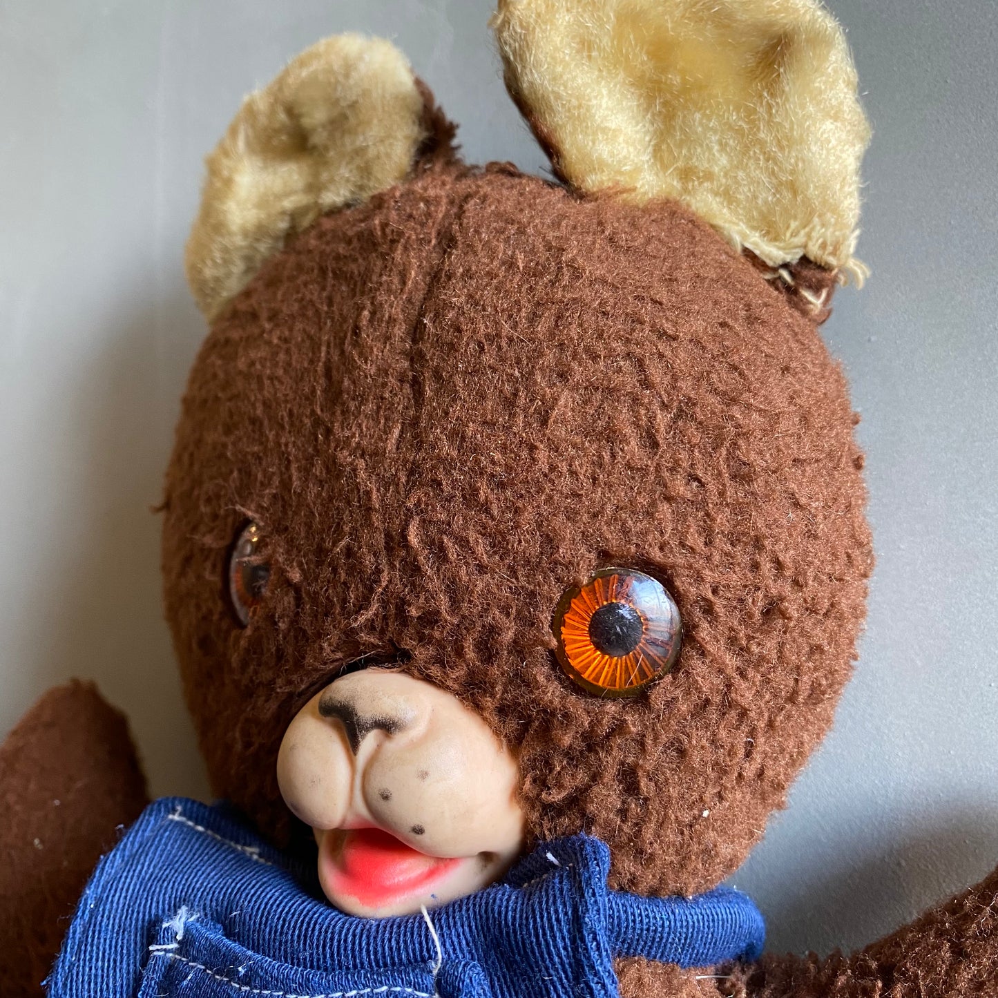 【USA vintage】rubber face bear くまのぬいぐるみ
