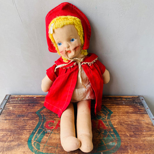【1940s USA vintage】Little Red Riding Hood vintage doll