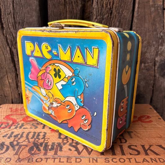 【1980s USA vintage】PAC-MAN tin lunch box