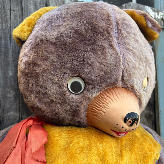 【1950s USA Vintage】 rubber face teddy bear