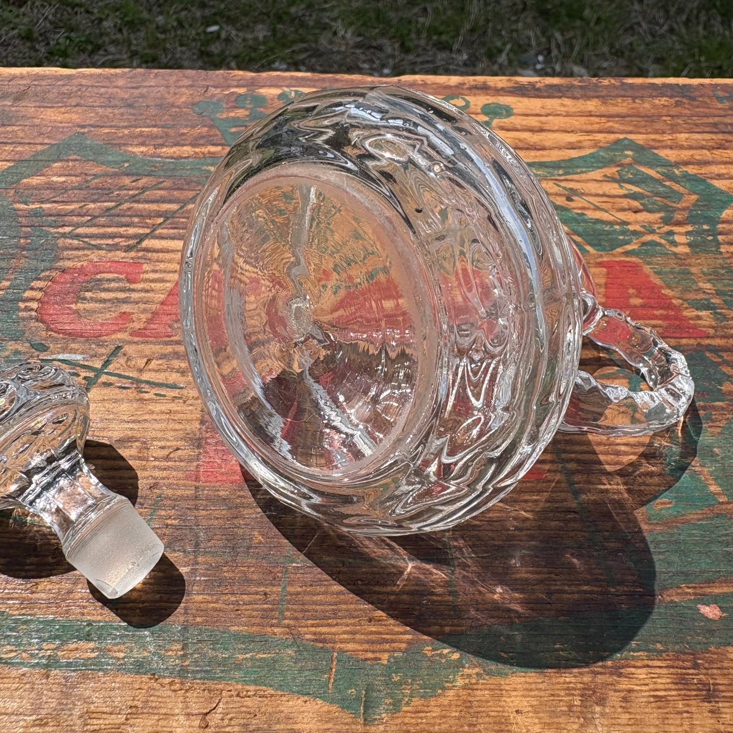 【USA vintage】 glass oil pot