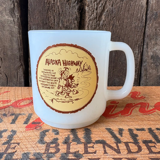 【USA vintage】GLASBAKE “ALASKA HIGHWAY” Mug