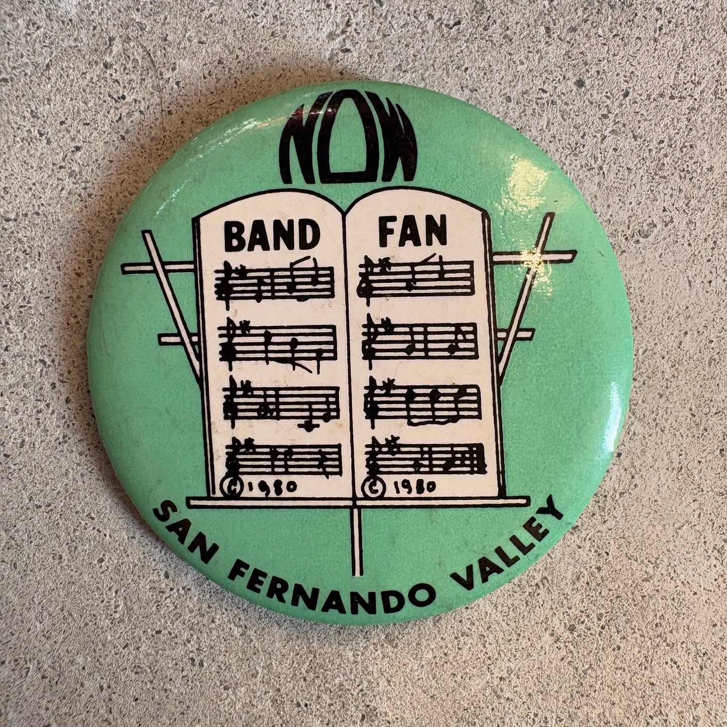 【1980 USA vintage】缶バッジ Pinback Button SAN FERNANDO VALLEY
