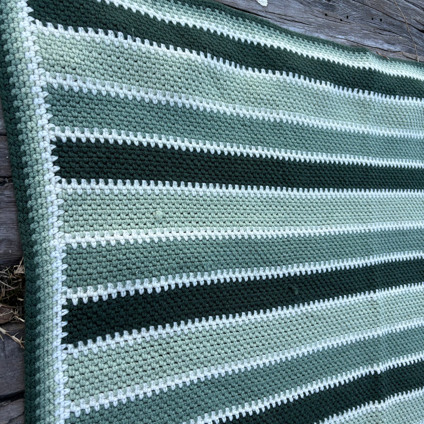 【USA vintage】granny blanket Green