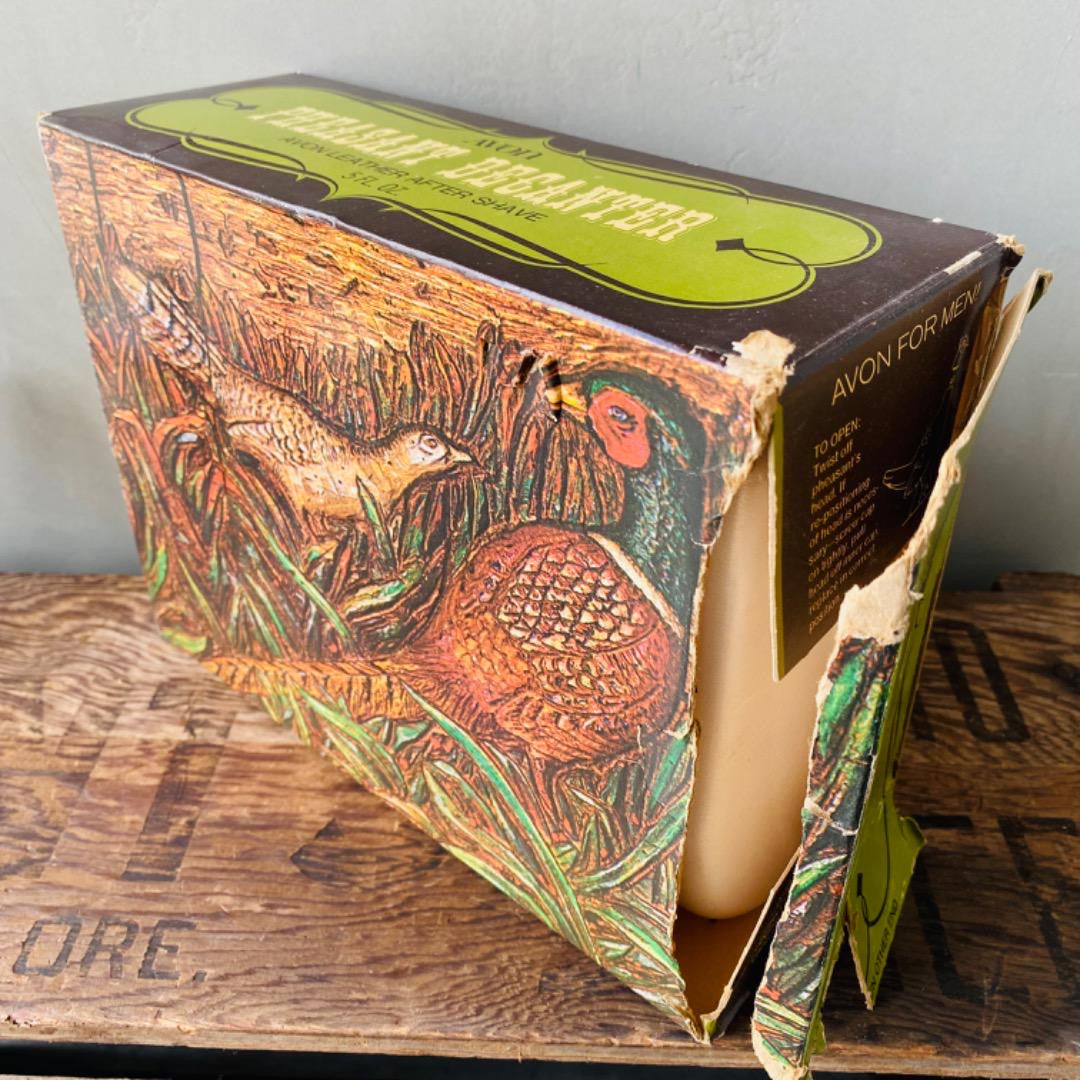 【USA vintage】AVON ガラスボトル キジ