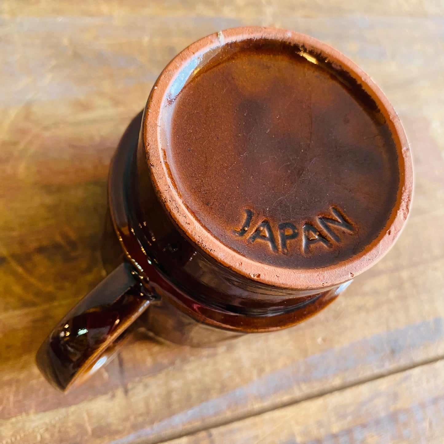 【1970s JPN vintage】 マグカップ ブラウン×ホワイト