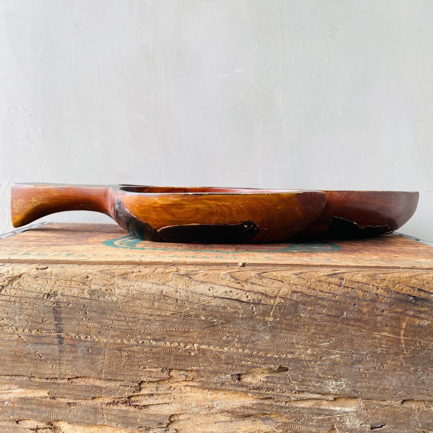 【vintage】handmade wood tray