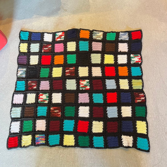 【USA vintage】Granny Blanket ひざ掛け モザイクスクエア