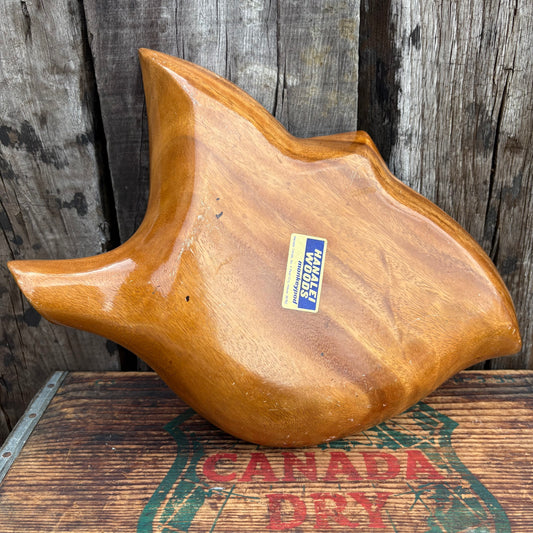 【USA vintage】HANALEI WOODS Monkeypod Hawaiian Bowl
