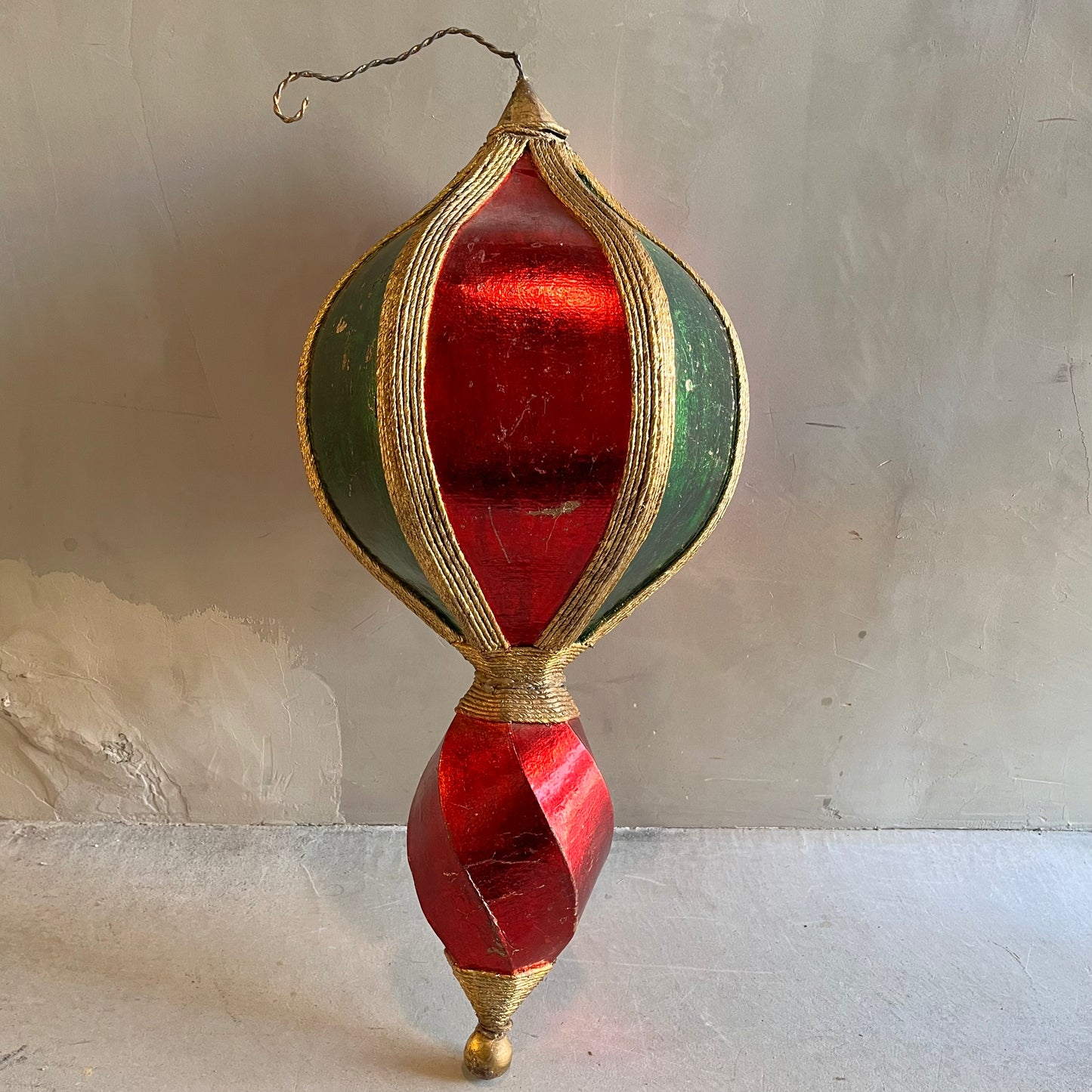 【USA vintage】 クリスマス ビッグ オーナメント Red & Green