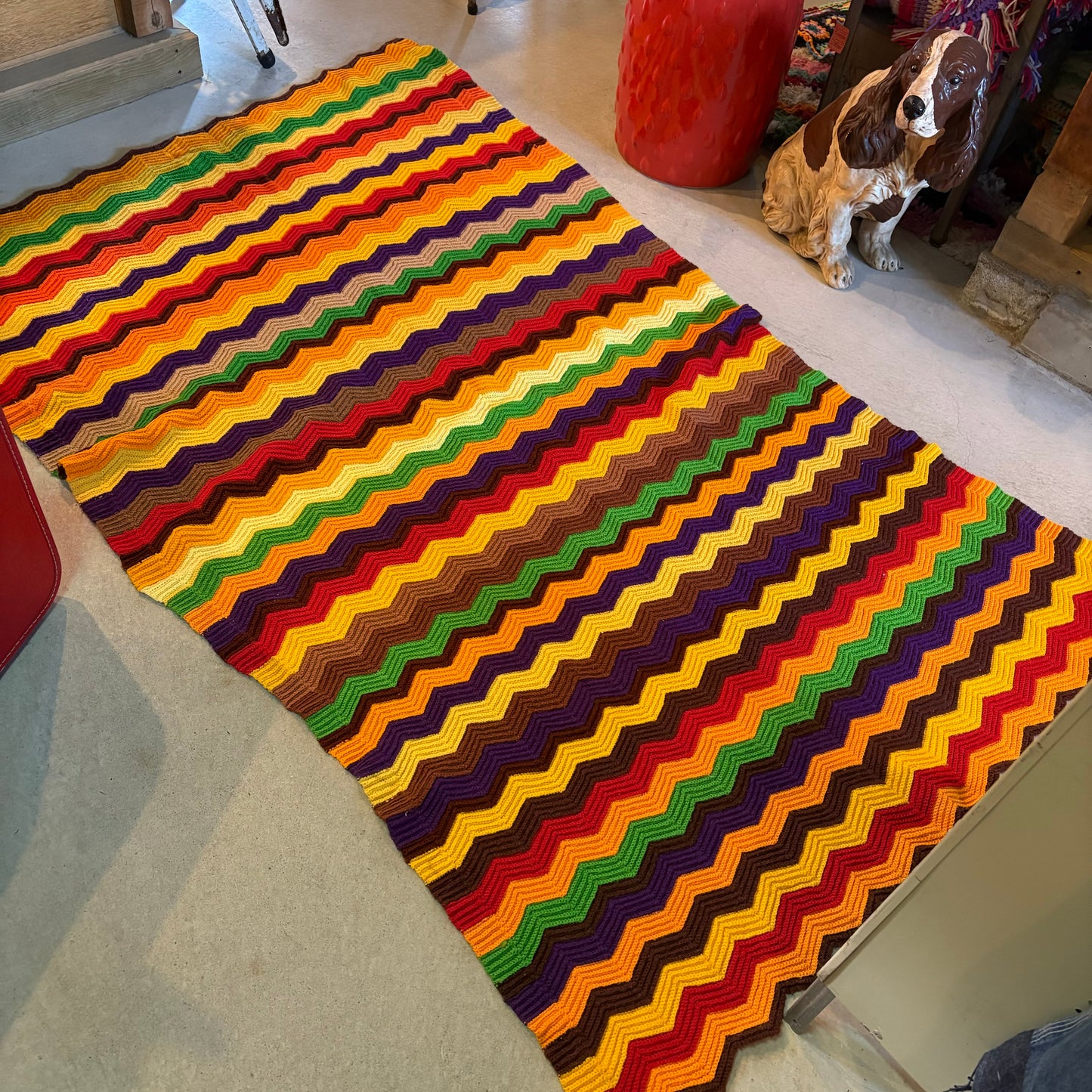【USA vintage】granny blanket colorful