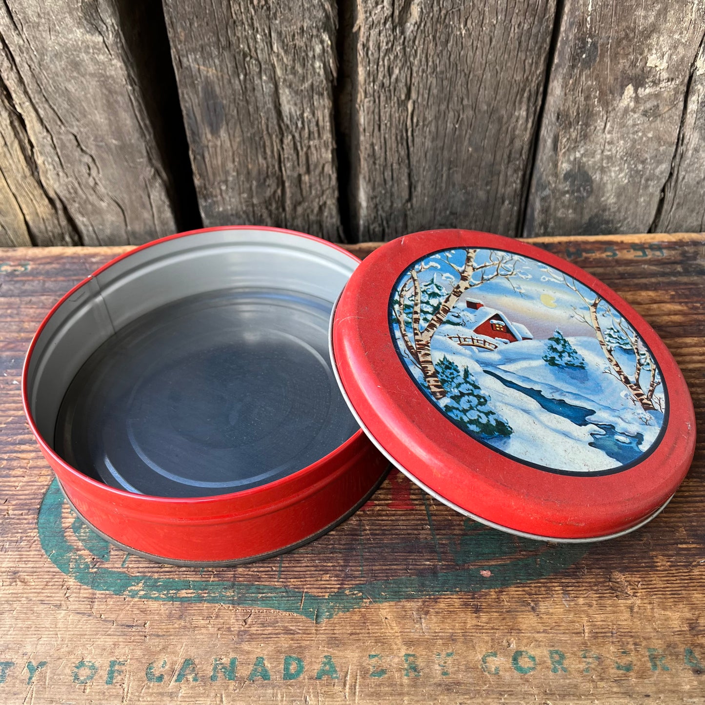 【USA vintage】Winter Candy Tin Can
