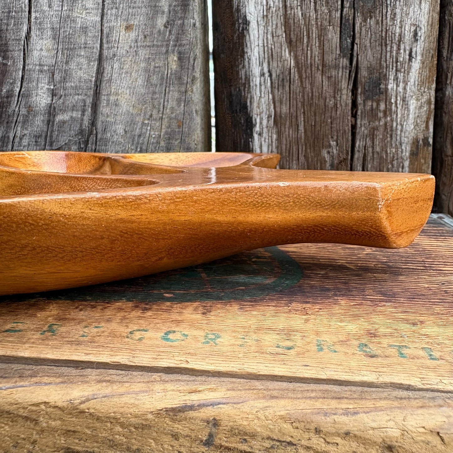 【USA vintage】HANALEI WOODS Monkeypod Hawaiian Bowl