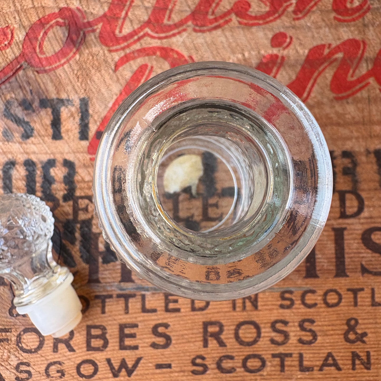 【1970s USA vintage】AVON Glass Bottle Diamond Cut Perfume Bottl