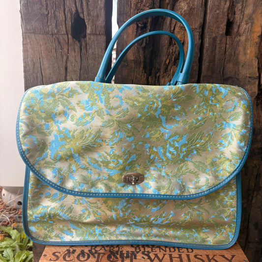 【1960s USA vintage】Floral Tapestry Hand Bag