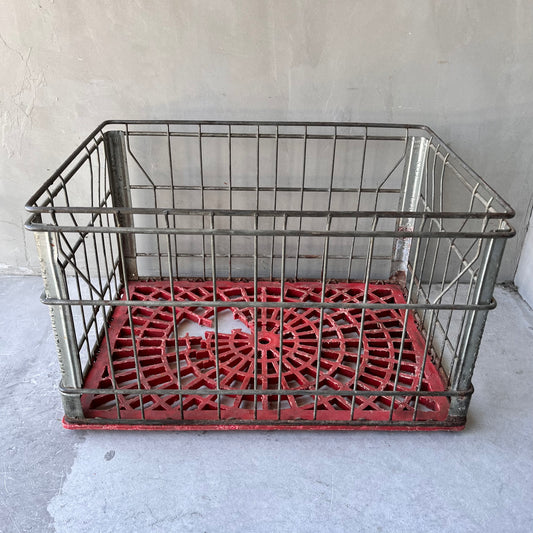 【’72 USA vintage】CARNATION LA ミルククレート 赤