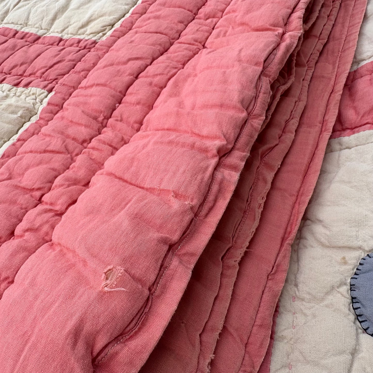 【1920s-1930s USA vintage】Sunbonnet Sue Feed Sack Quilt