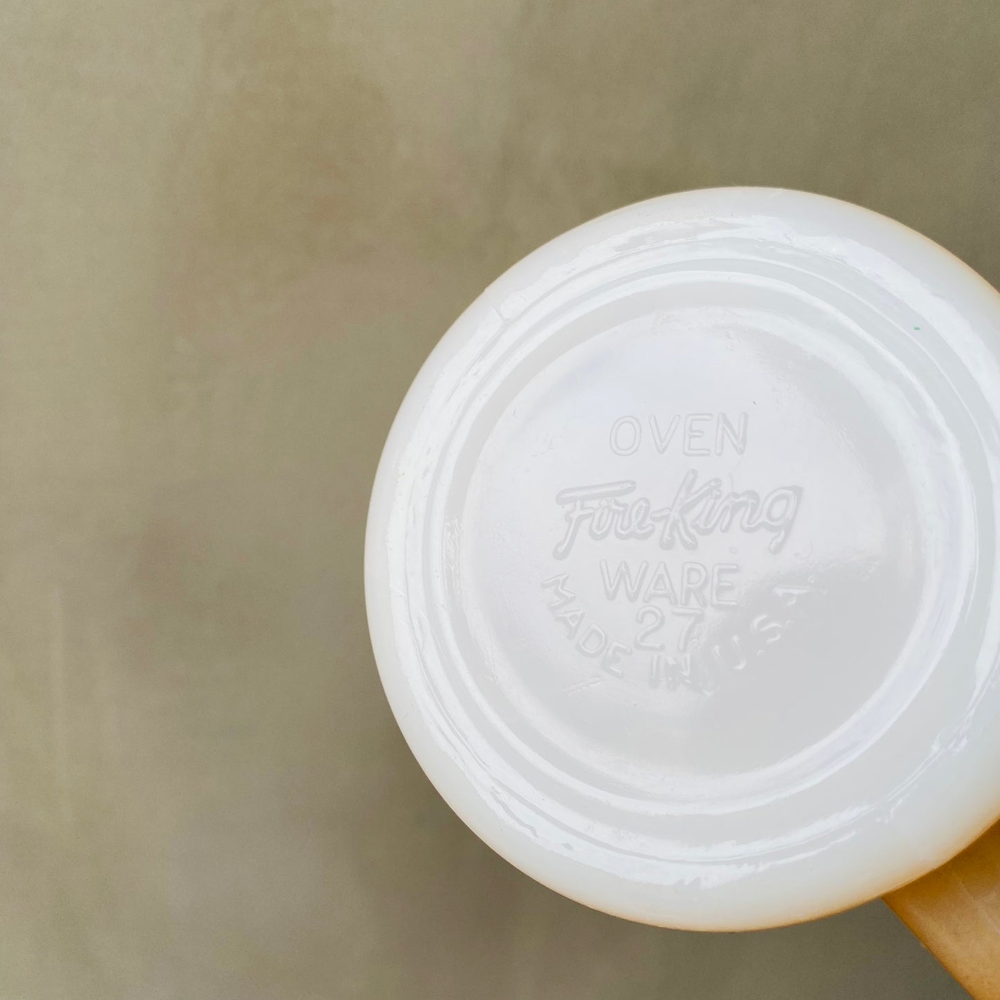 【1951-1960 USA vintage】Fire-King Dハンドル ピーチラスター マグカップ