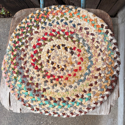 【USA vintage】braided chair pads 4