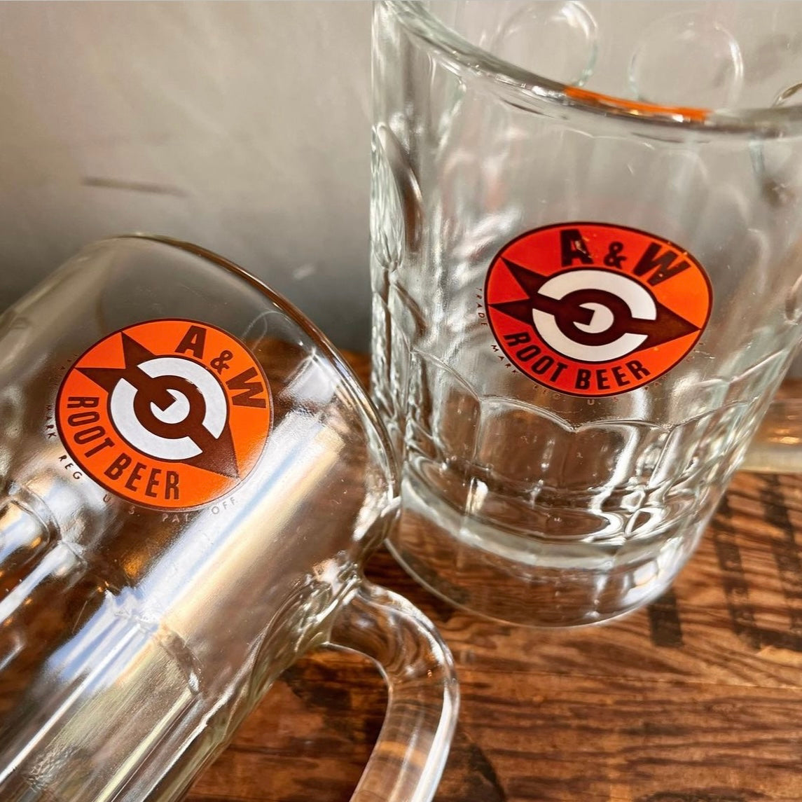 【USA vintage】A&W ビアジョッキ 旧ロゴ