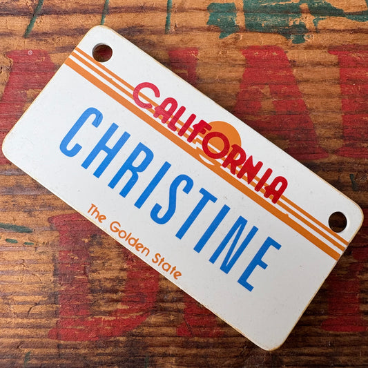 【1980s USA vintage】Nameplate magnet CHRISTINE
