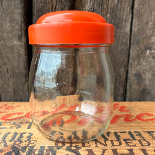 【1970s USA vintage】Carlton Clear Glass Cannister Jar