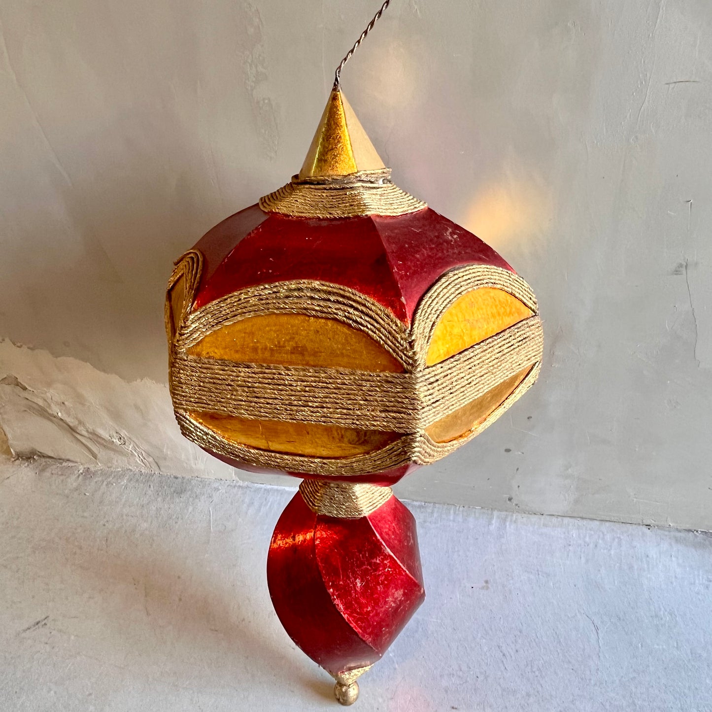 【USA vintage】クリスマス ビッグ オーナメント Red & Gold