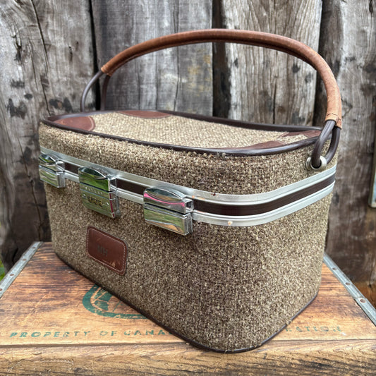 【1950s USA vintage】SKYWAY Train Case tweed