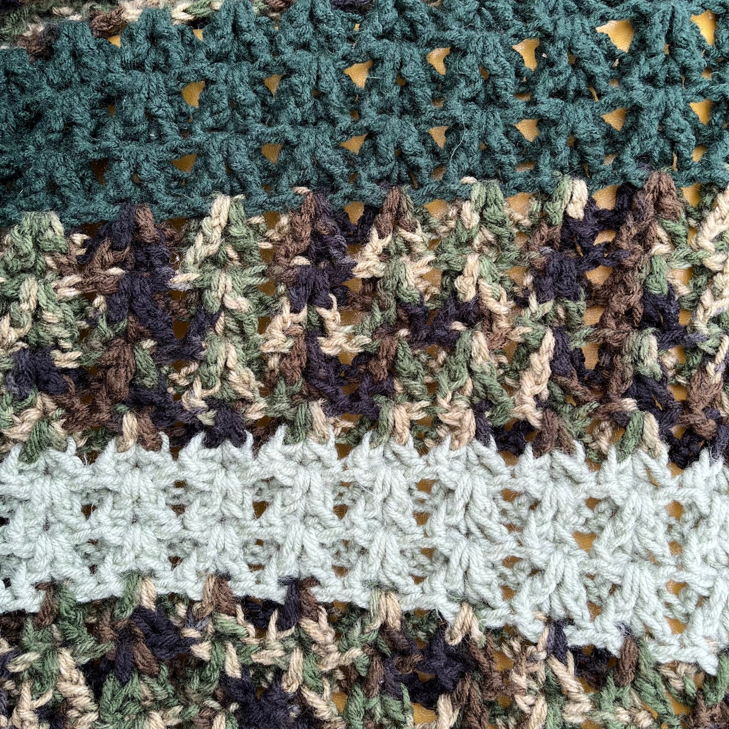 【USA vintage】Granny Blanket Army Color