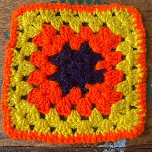 【USA vintage】granny square mini rug